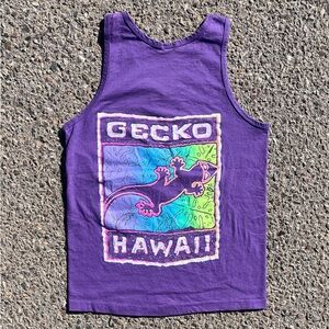 Gecko Hawaii Surf Vtg 1990s Neon Tank Top Shirt Women’s Size (S)